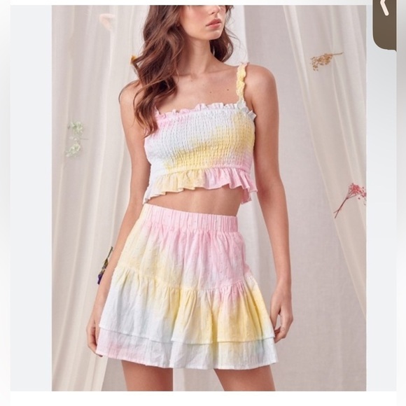 Storia Tie Dye Skirt 🌸🌻 LSF Vibes! Size M - Picture 1 of 7
